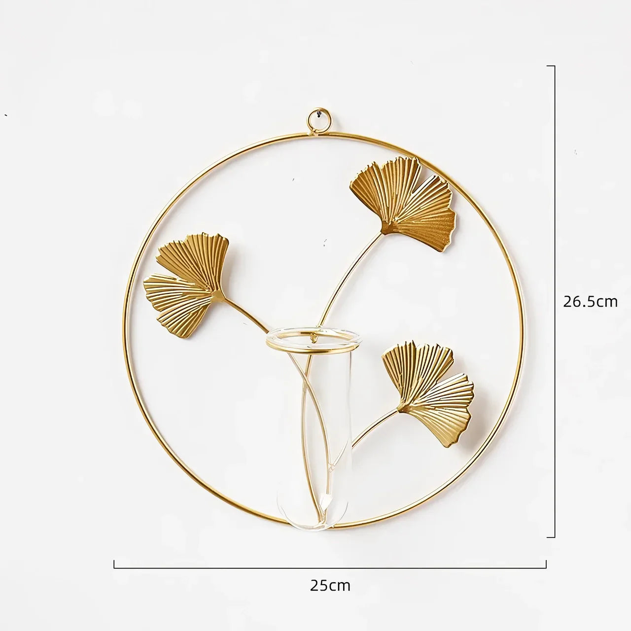 Elegant Gold Iron Wall-Mounted Hydroponic Flower Pot 14815630524742-1