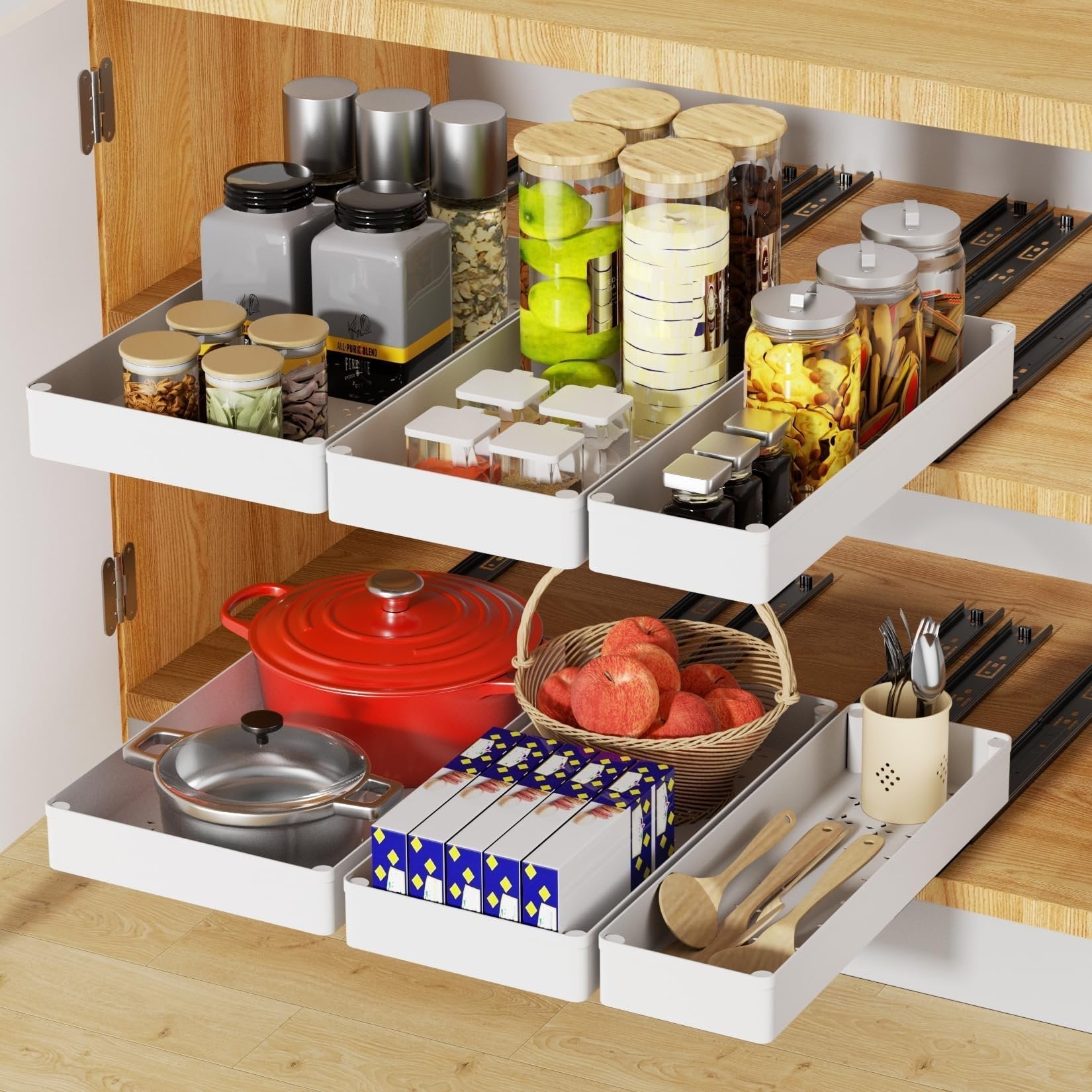 Adjustable Rack For Maximizing Kitchen Space And Easy Storage 15110572835142-1