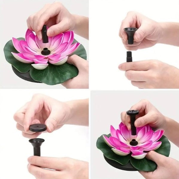 Solar Lotus Fountain for Peaceful and Beautiful Garden Decoration 15051872633158-1