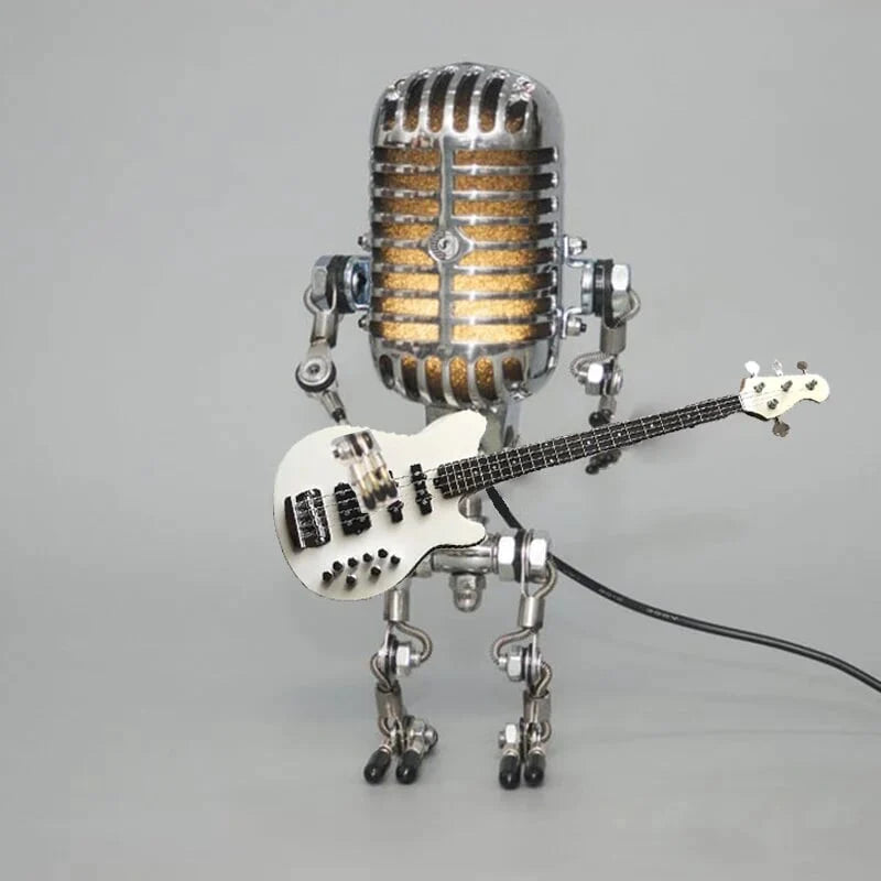 Vintage Metal Microphone Robot Desk Lamp🎸 8999588102425-1