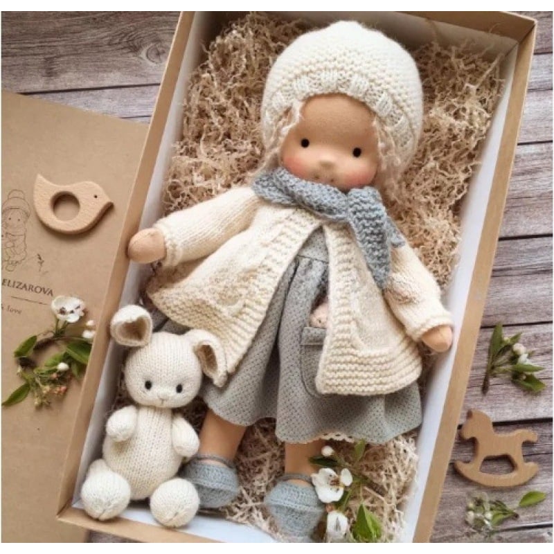Gift for Kids-Handmade Waldorf Doll 8959340413209-1