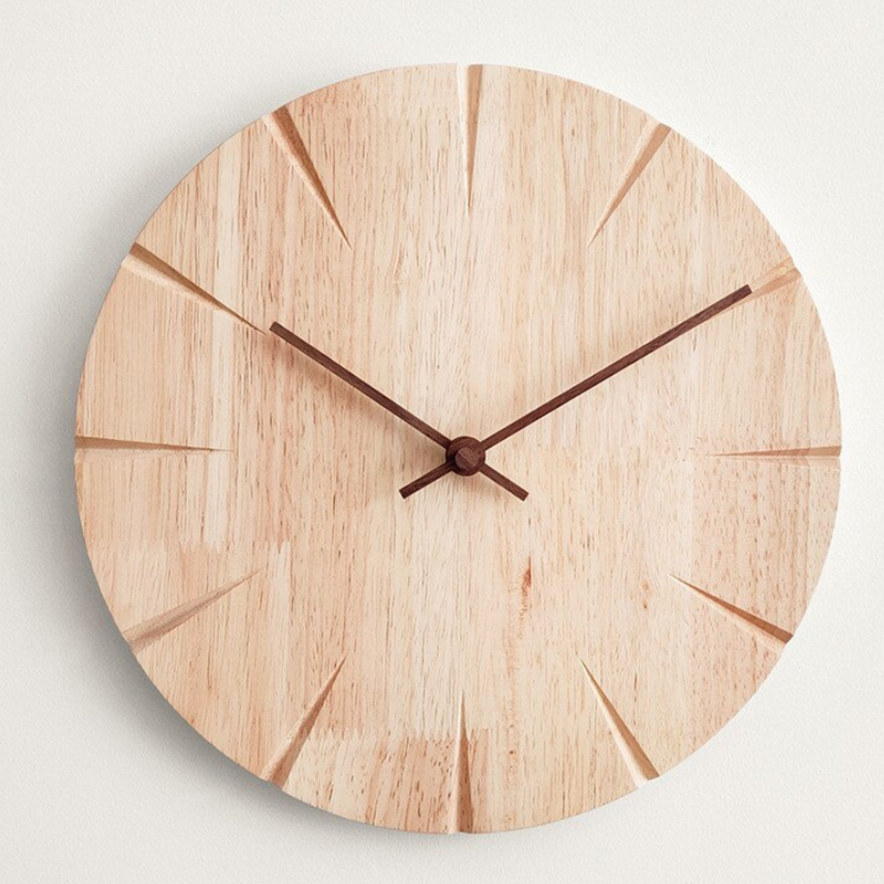 Simple Elegance Wooden Wall Clock 9525965979950-1