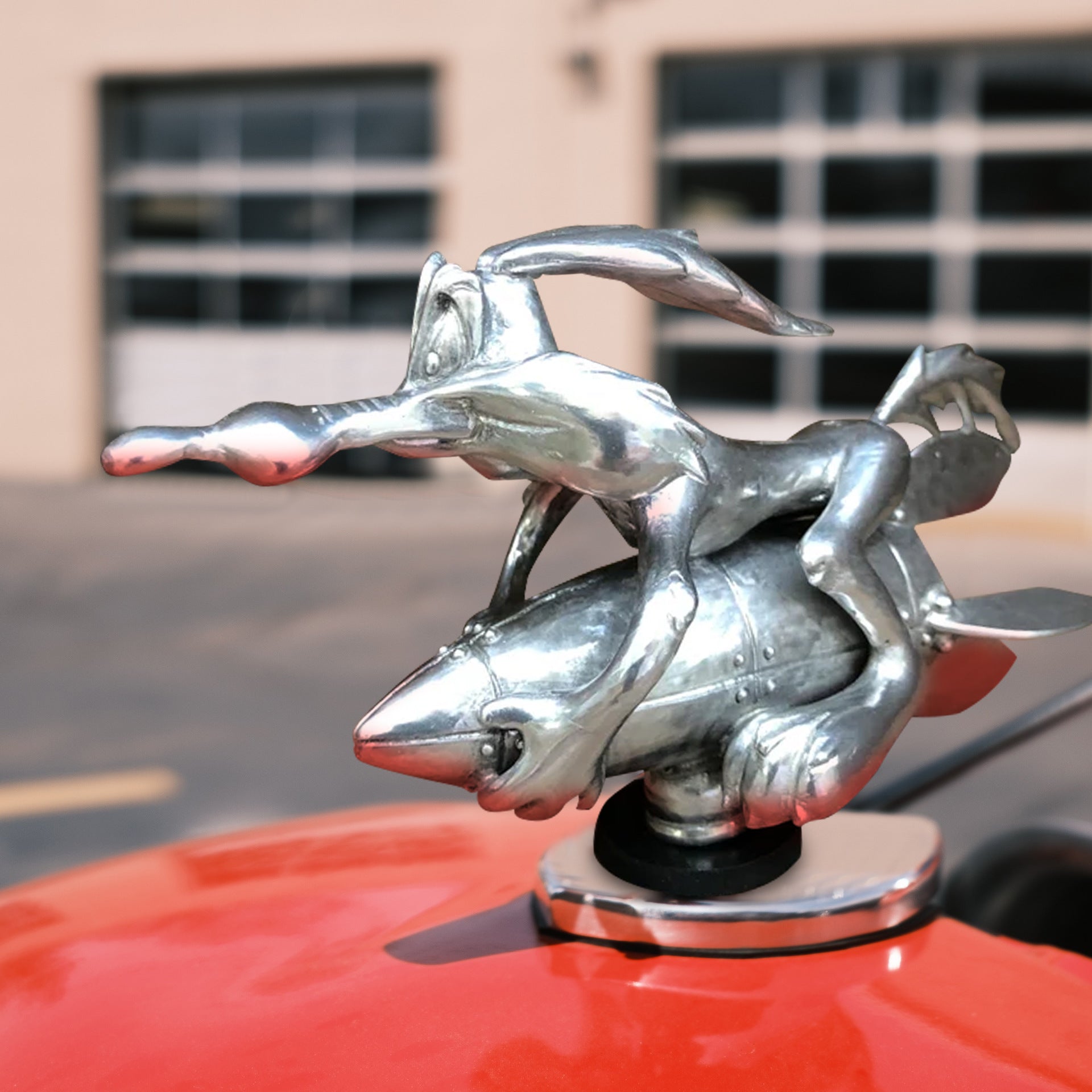 Metal Duck Hood Ornament Universal Mount For Car Motorcycle 8545363460398-1