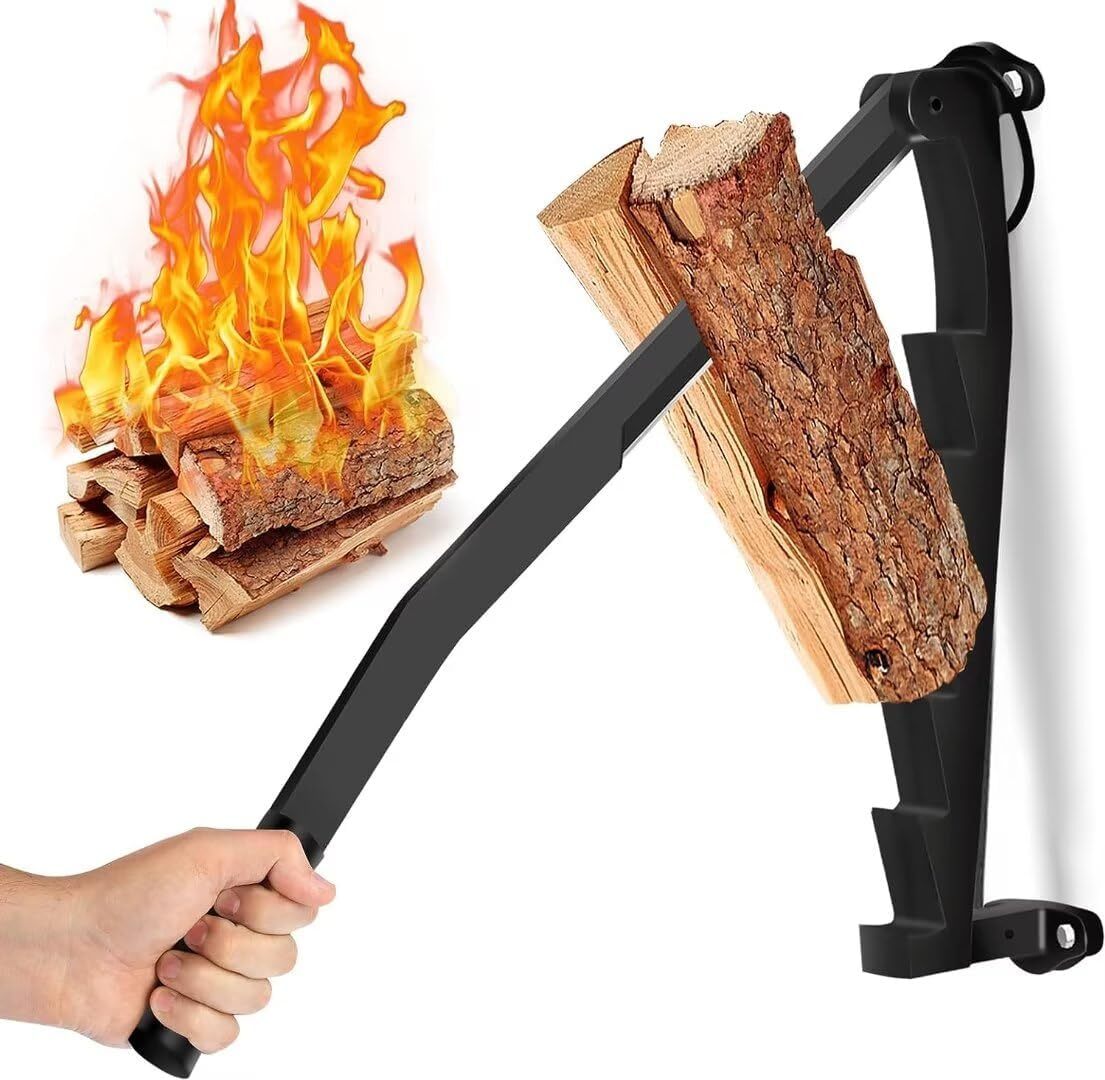 Wall Mounted Carbon Steel Wood Splitter For Safe Effortless Kindling Cutting 8878133248302-1