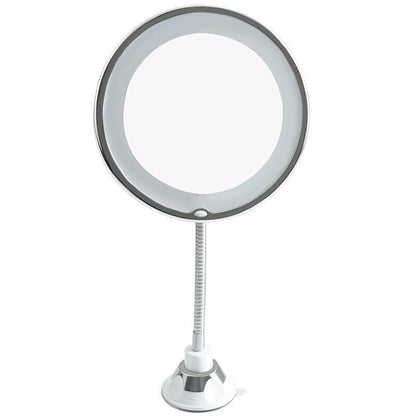 Flexible Gooseneck Makeup Mirror - 10X Magnifying Vanity Mirror with Suction Cup, 360 Degree Swivel, Daylight, Battery Operated, Cordless & Travel Mirror 7798515105990-1