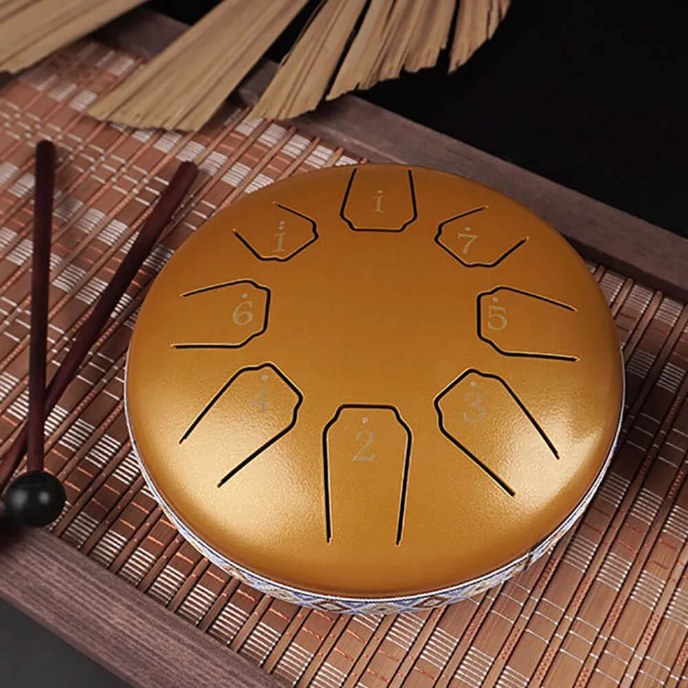 8-Tone Steel Tongue Drum for Meditation, Yoga & Relaxation 9848669110618-1