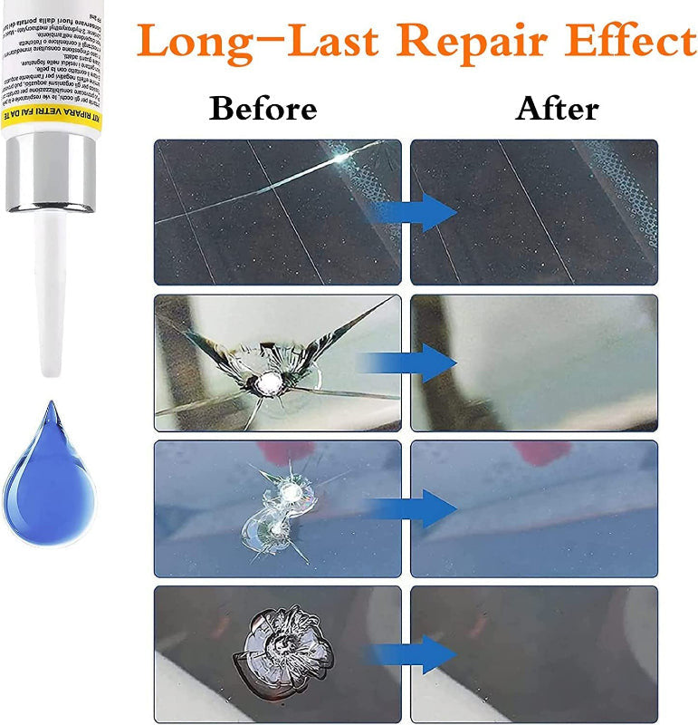 Windshield Repair Kit - Crack Glass Repair Fluid