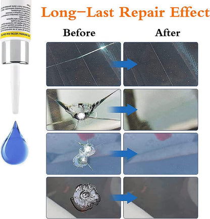 Windshield Repair Kit - Crack Glass Repair Fluid