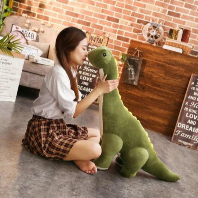 60/80/100 cm Long Neck Dino Pillow Plush 3D Stuffed Animal Brachiosaurus