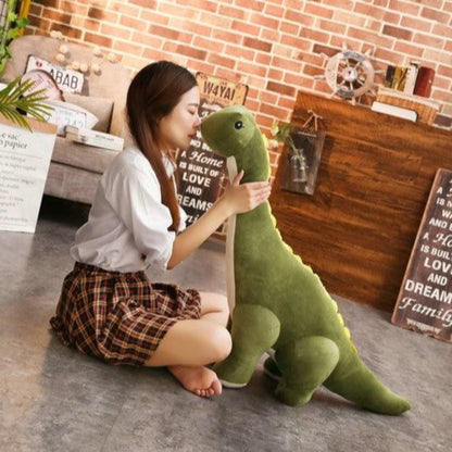 60/80/100 cm Long Neck Dino Pillow Plush 3D Stuffed Animal Brachiosaurus