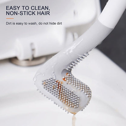 Golf Silicone Toilet Brush Flexible Non Scratch Bathroom Cleaning Tool 14814335402310-1