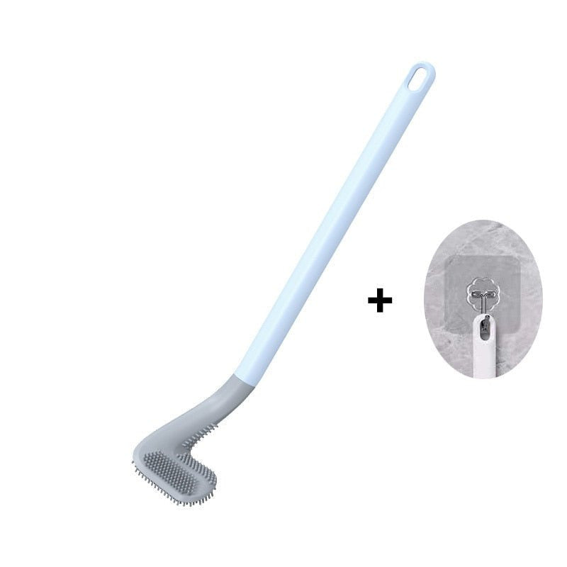 Golf Shaped Silicone Toilet Brush With Long Handle 8745878978894-1