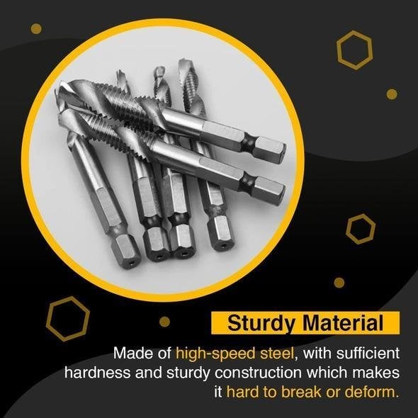 High-Speed Drill Tap Set for Smooth Precise Thread Cutting 15101085745478-1