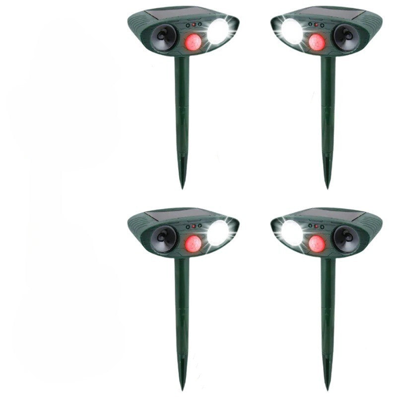 Ultrasonic Deer Repeller, Pack Of 4 Solar Powered Repellers 10301238444378-1