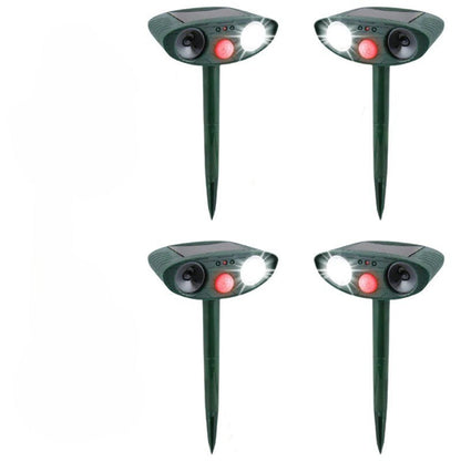 Ultrasonic Deer Repeller, Pack Of 4 Solar Powered Repellers 10301238444378-1