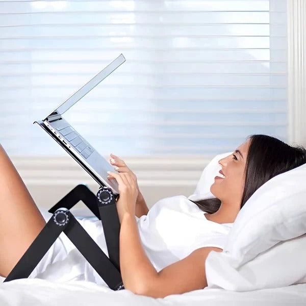 Ergonomic Adjustable Portable Laptop Stand With Cooling And Mouse Pad 10377687466330-1