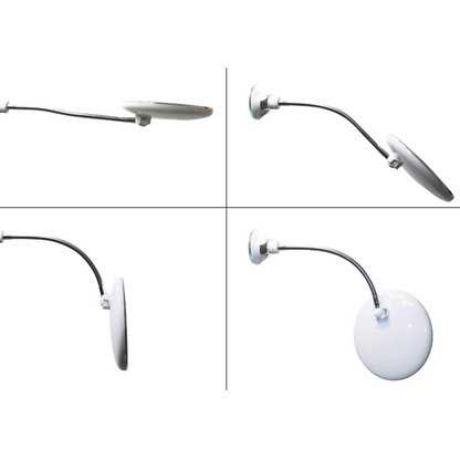 Makeup Mirror With Flexible Arm & Magnifier | Wall Mounted Led Light 10145067499859-1