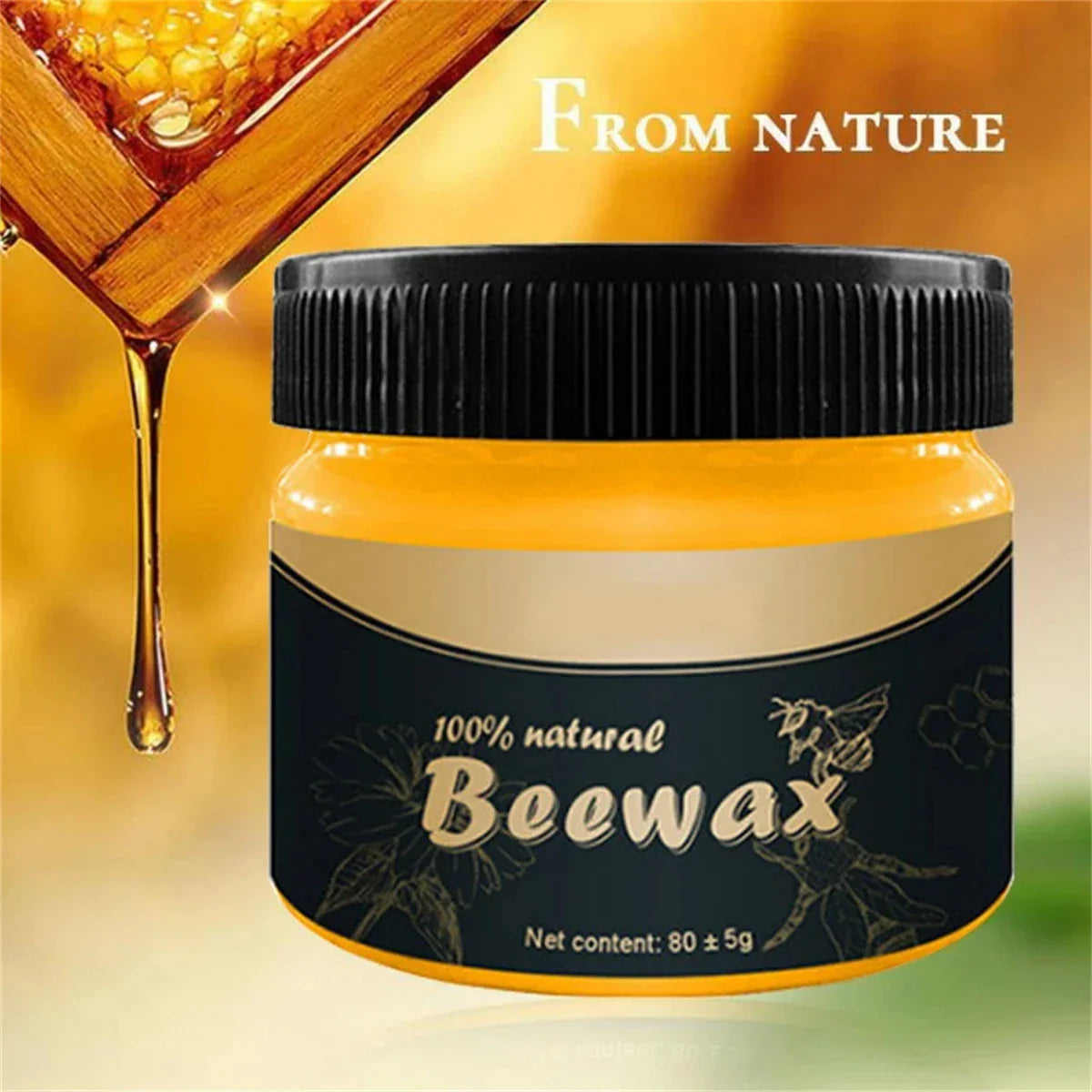 Beeswax Wood Polish For Furniture: Restore Shine, Clean & Protect 10405531615566-1