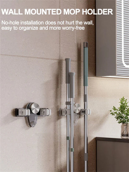 Space-Saving Cleaning Tool Organizer With Suction Hooks 10450608587086-1