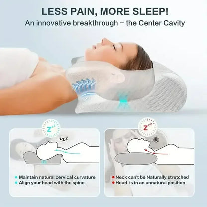 Orthopedic Memory Foam Pillow Ergonomic Neck Support Pain Relief 14902422372678-1
