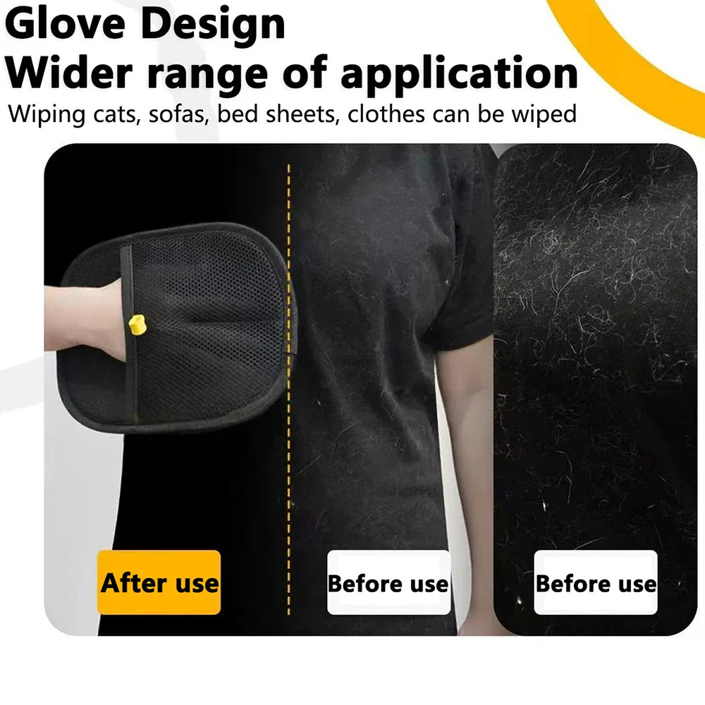 Bi-Directional Pet Grooming Gloves For Shedding & Fur Removal 10496983793998-1
