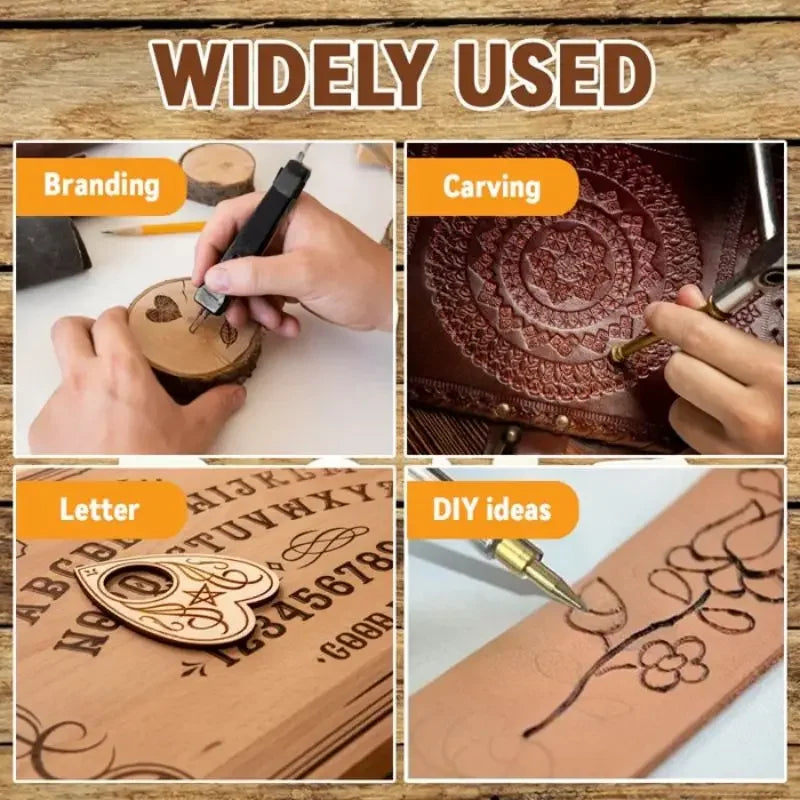 Precision Wood Burning Carving Kit For Letters And Designs 10087079870798-1