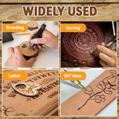 Precision Wood Burning Carving Kit For Letters And Designs 10087079870798-1