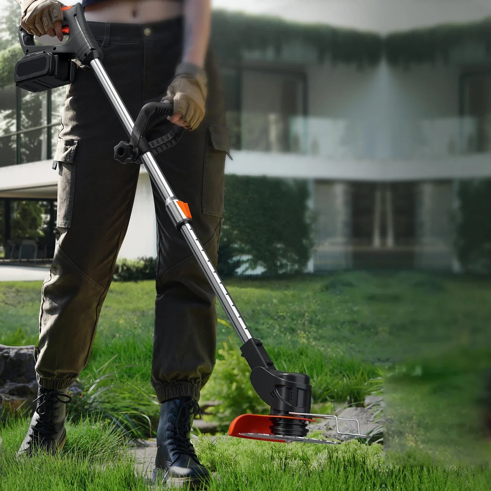 Cordless Lightweight Adjustable Grass Trimmer For Easy Lawn Maintenance 10751291261262-1