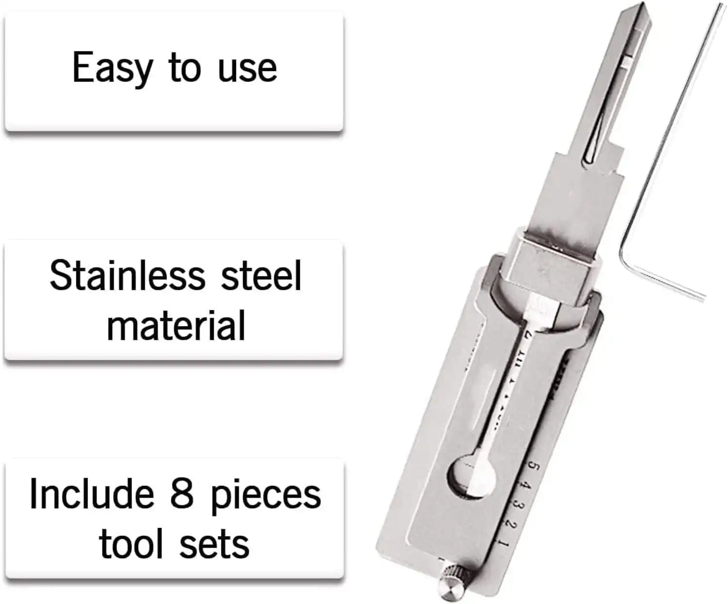 Durable Stainless Steel 2-In-1 Lock Pick Decoder Tool 9752398201166-1