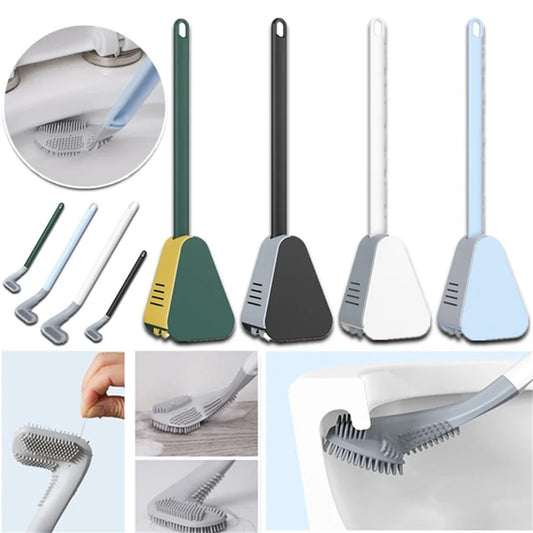Wall Mounted Silicone Toilet Brush, Deep Corner Cleaning, Tangle-Free 9791400149326-1