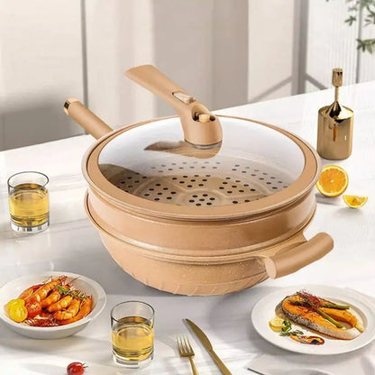 Nonstick Wok With Steamer Basket For Fast Healthy Cooking 9750513418574-1