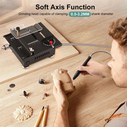 Compact Multi-Material Adjustable Precision Table Saw 10746031309134-1