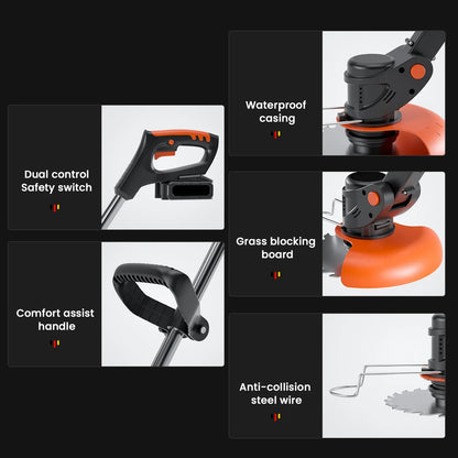 Cordless Lightweight Adjustable Grass Trimmer For Easy Lawn Maintenance 10751291261262-1