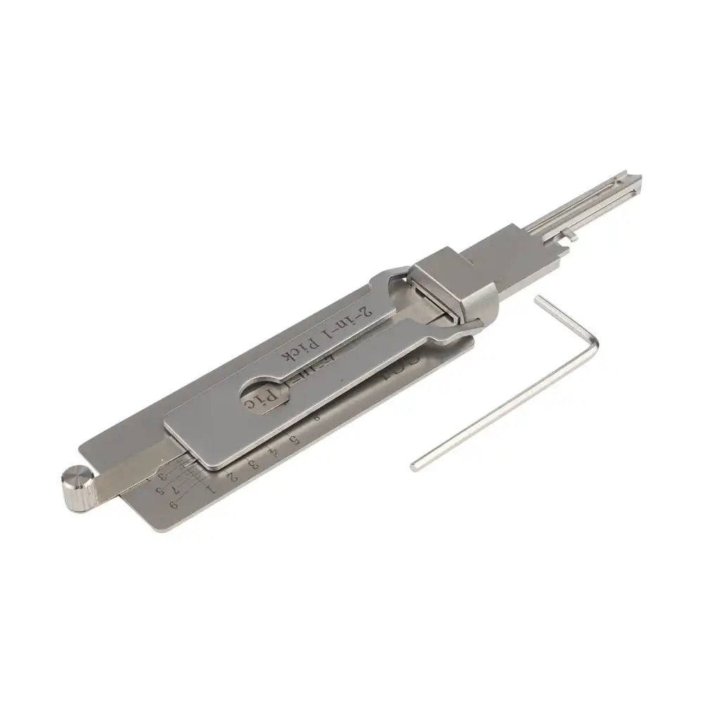 Durable Stainless Steel 2-In-1 Lock Pick Decoder Tool 9752398201166-1