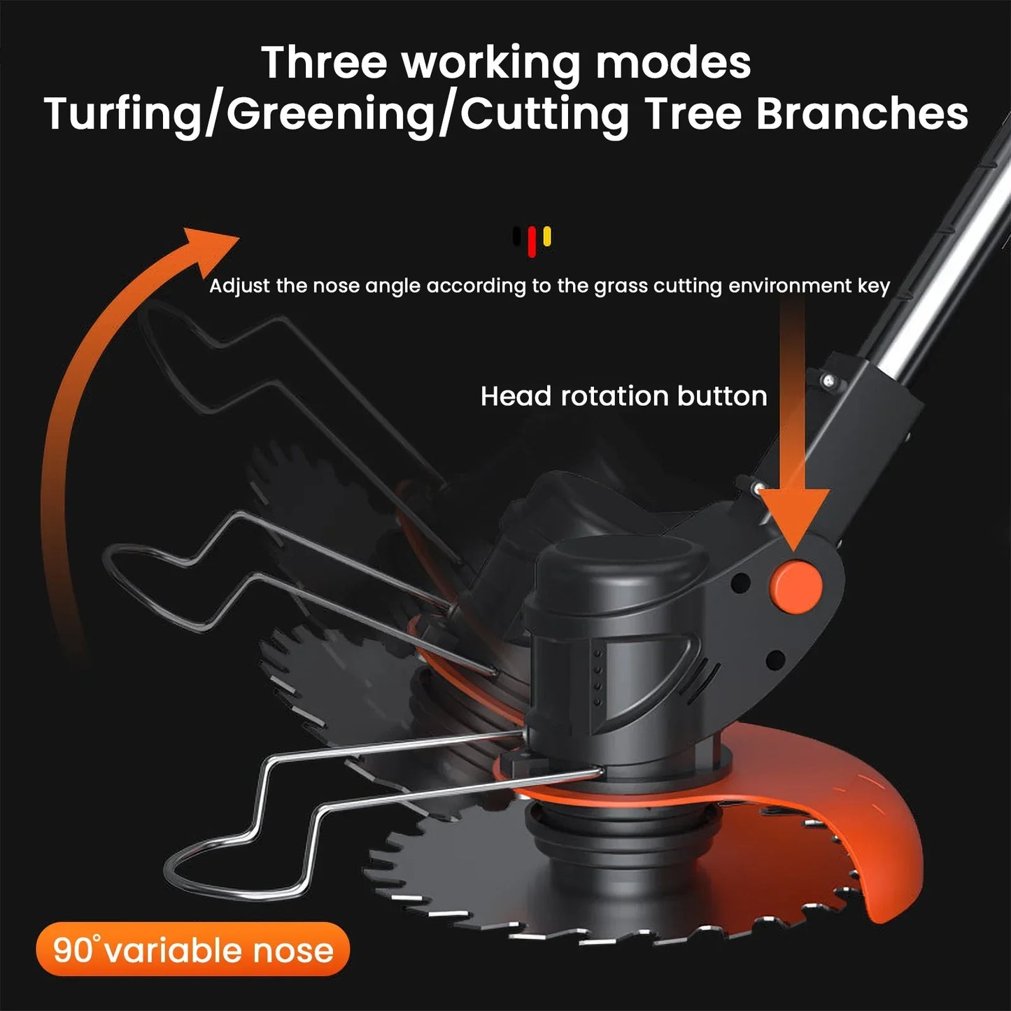 Cordless Lightweight Adjustable Grass Trimmer For Easy Lawn Maintenance 10751291261262-1