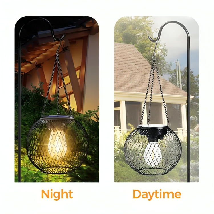 Solar Powered Garden Lantern with Automatic Night Illumination 15056625828166-1