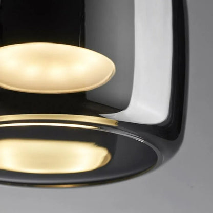 Modern Glass and Metal Pendant Light – Adjustable Chain Ceiling Fixture 10207256084819-1