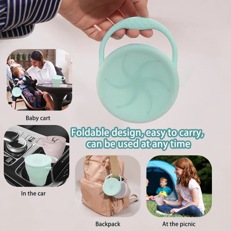 Silicone Spill-Proof Snack Cup With Lid For Toddlers 14995706446150-1