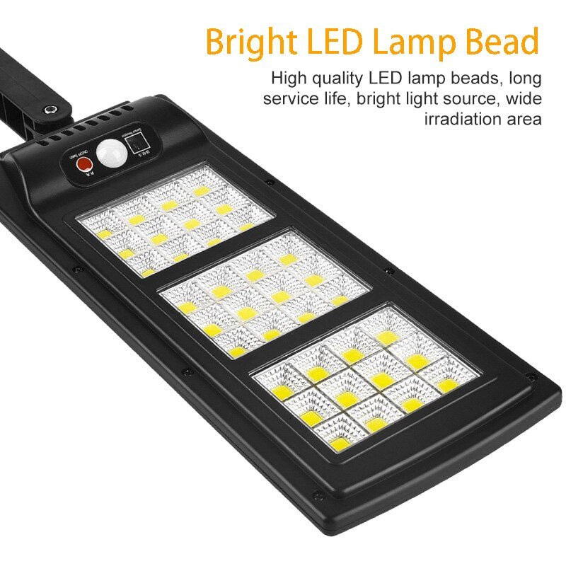 Solar Powered LED Street Lamp Illuminates Outdoors For Bright Night Safety 14814290215238-1