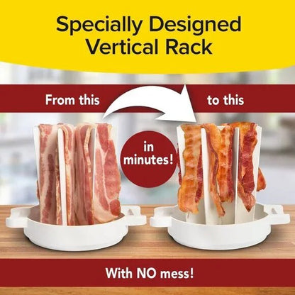 Microwave Bacon Cooker Tray Drains Grease For Crisp Quick Slices 14985419063622-1