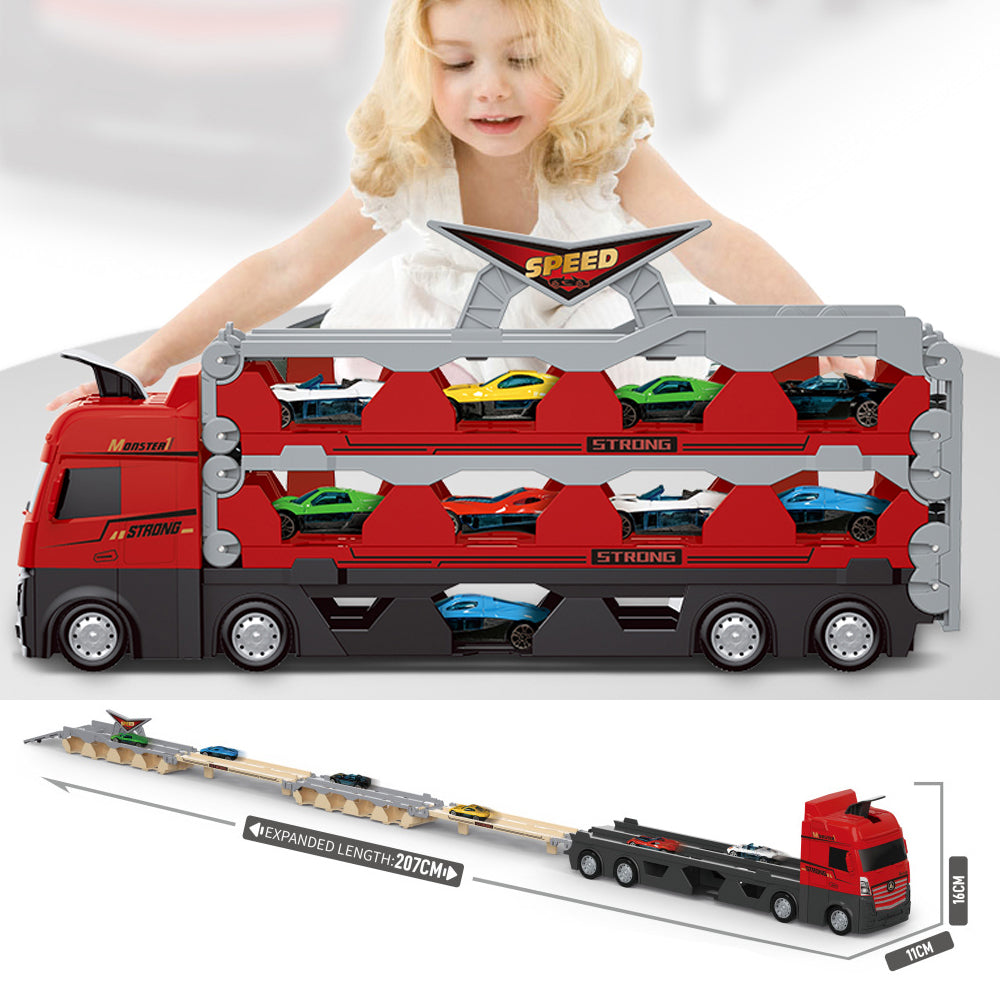 2-in-1 Foldable Truck Race Track