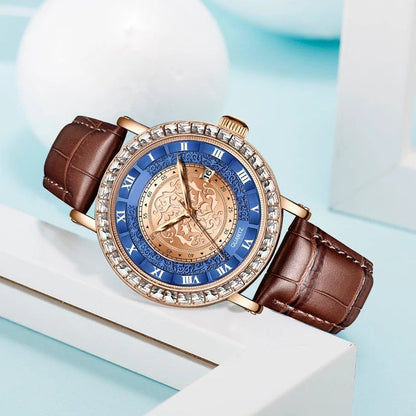Elegant Quartz Timepiece Featuring Genuine Leather Strap Classic Design 11441399005452-1