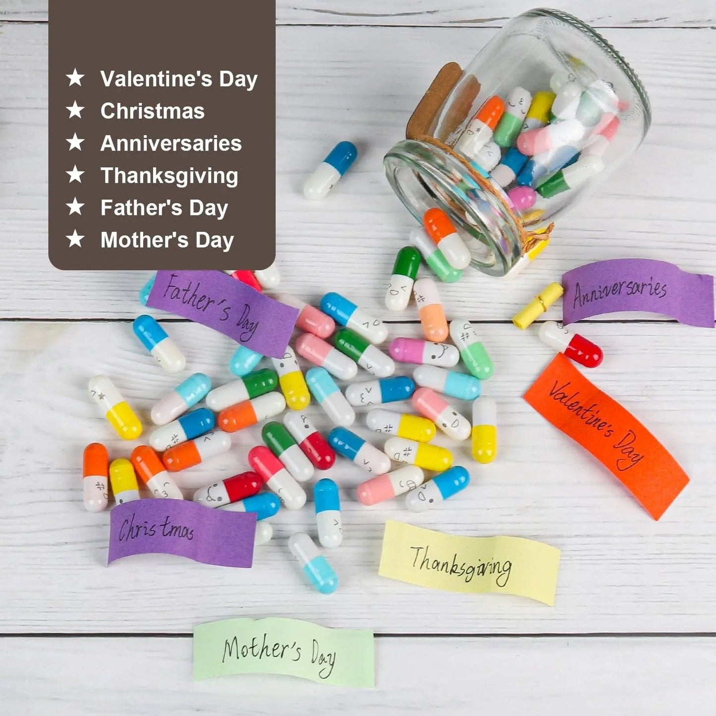 Message Capsule Glass Bottle Keepsake Set For Personalized Love Notes 14980430954822-1