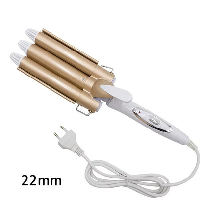 Professional Triple Barrel Curling Iron Beach Waves Styling Hair Tool 11589291180300-1