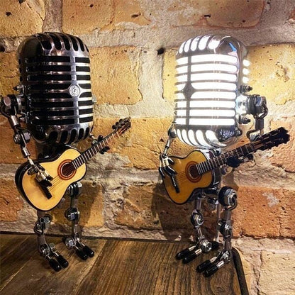 Microphone Lamp with Guitar Design for Creative Home Decor 15101085974854-1