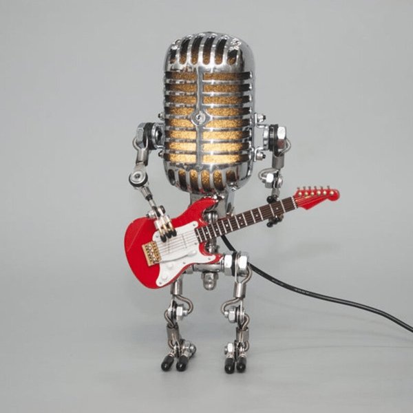 Microphone Lamp with Guitar Design for Creative Home Decor 15101085974854-1