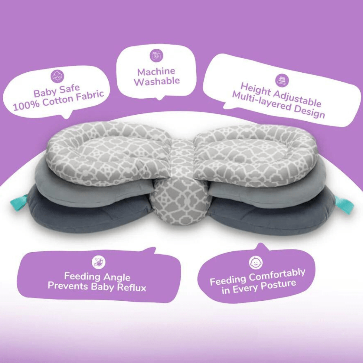 Adjustable Nursing Pillow Supports Comfortable Feeding Positions For Mother And Baby 14988271878470-1