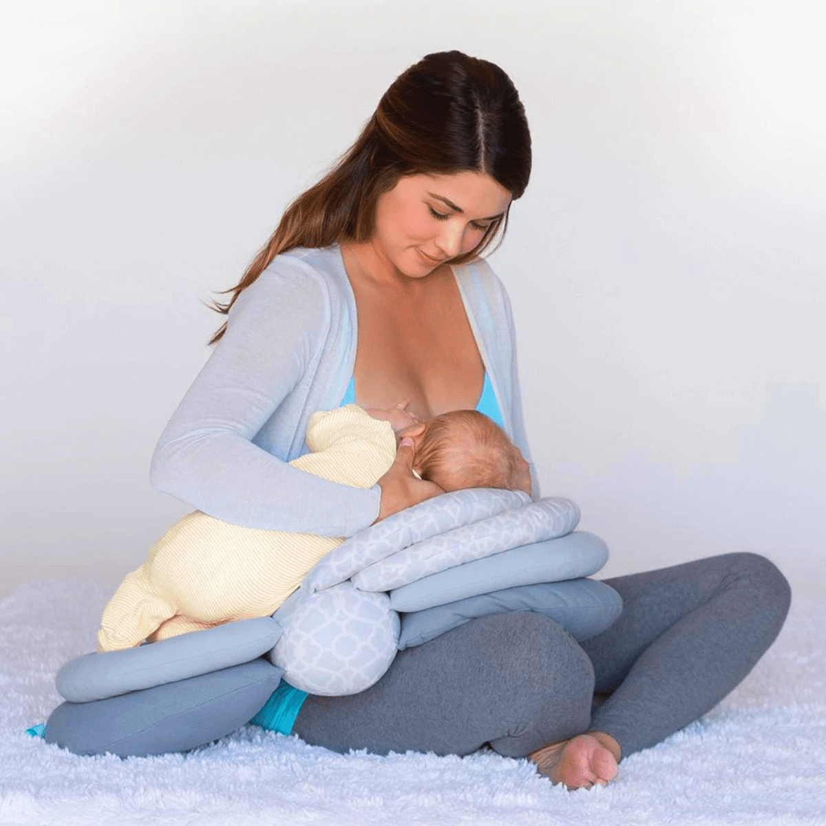 Adjustable Nursing Pillow Supports Comfortable Feeding Positions For Mother And Baby 14988271878470-1
