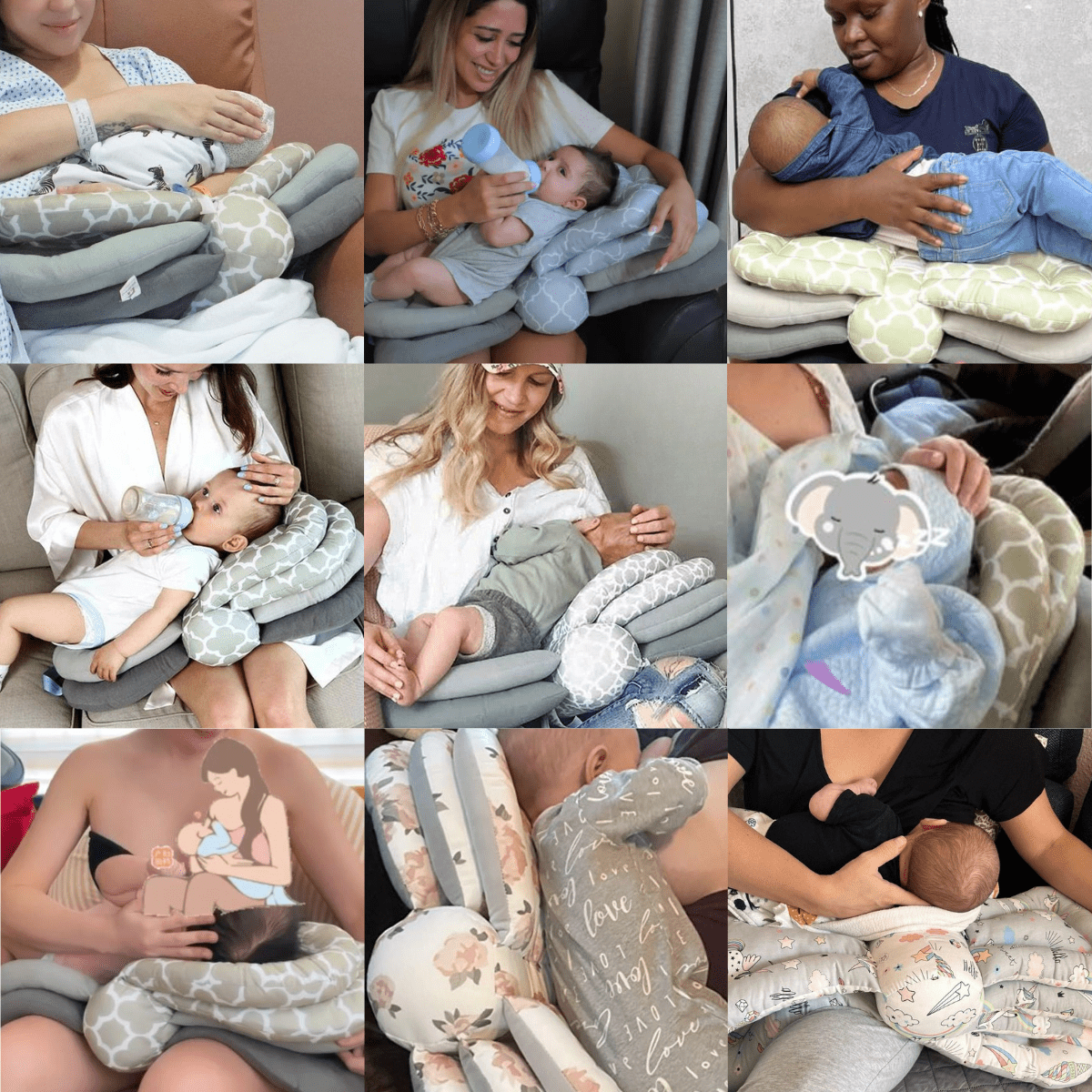 Adjustable Nursing Pillow Supports Comfortable Feeding Positions For Mother And Baby 14988271878470-1