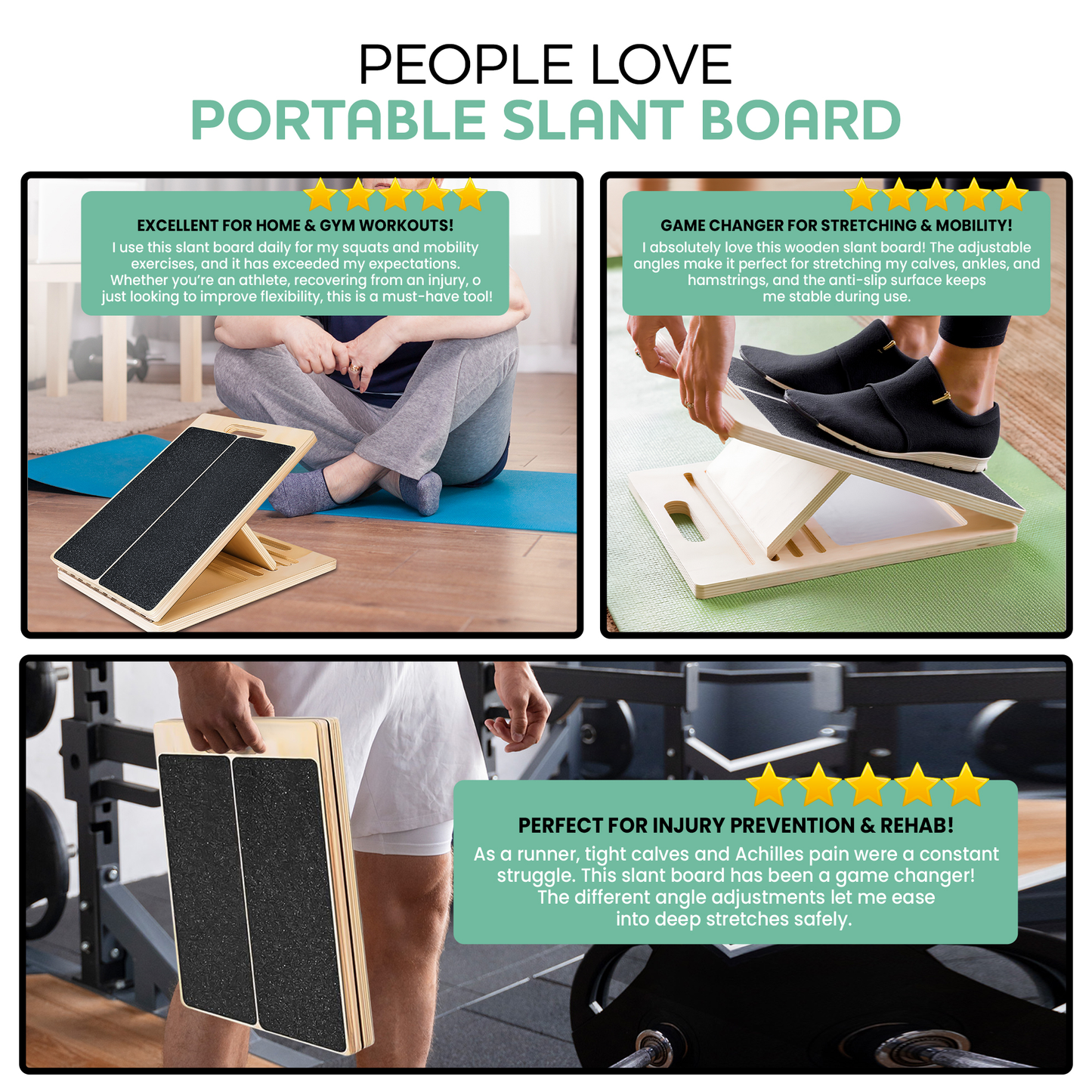 Adjustable Balance Board for Core Strength, Flexibility, and Stability Training 15059309789510-1